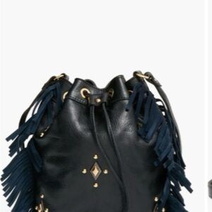 Mercules ‘buffalo’ Fringe Bucket Bag Leather